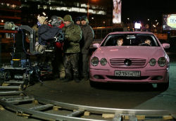 на съемках фильма "Скажи Лео"