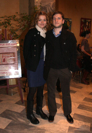 Надежда Михалкова и Резо Гигинеишвили на премьере фильма "Я"