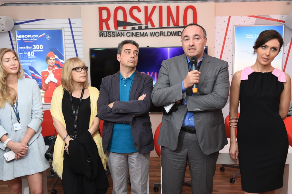 Российский павильон на 69-м Каннском кинофестивале, открытие павильона, Анастасия Фетисова, Вера Глаголева, Жоэль Шапрон, Александр Роднянский, Екатерина Мцитуридзе