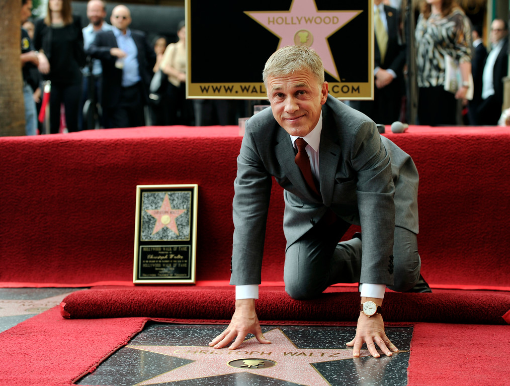 закладка звезды Кристофа Вальца на Аллее славы, актер Кристоф Вальц