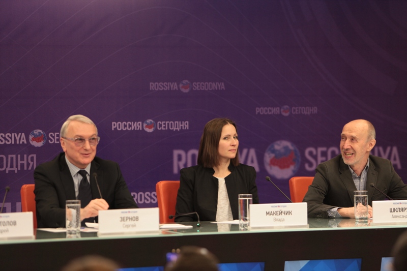 пресс-конференция Киностудии им. Горького, посвященная планам на 2017 год, генеральный директор студии Сергей Зернов, режиссер Влада Макейчик