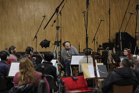 Запись музыки к фильму Разбуди меня, дирижер Максим Кошеваров