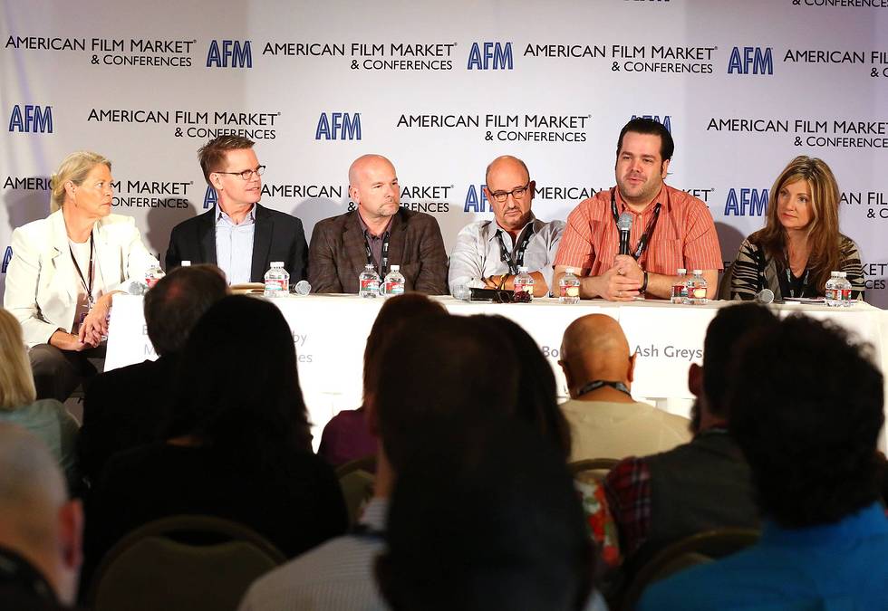 Американский кинорынок 2014 (AFM 2014), круглый стол "Страсть к фильму", Барбара Мудж, Буби Даунс, Джим Мхун, Марк Борд, Эш Грейсон, София Картерис Келли