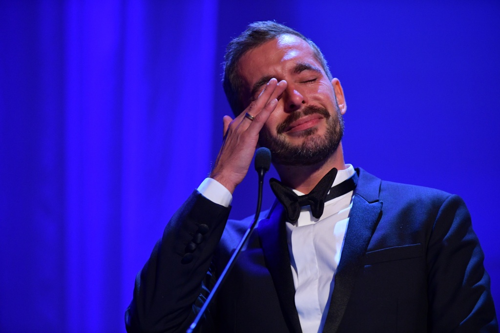 Ксавье Легран с призом Венецианского кинофестиваля