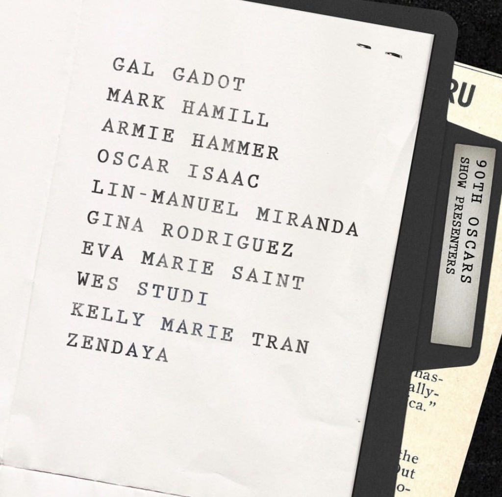 подготовка к 90-й церемонии вручения премии Оскар