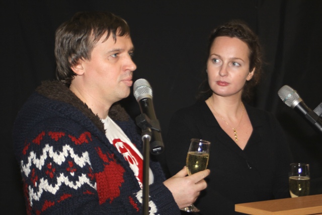 Открытие 83-го Российского международного кинорынка, Директор по прокату и маркетингу компании &laquo;Bazelevs Distribution&raquo; Руслан Татаринцев и генеральный директор кинорынка Екатерина Манахова