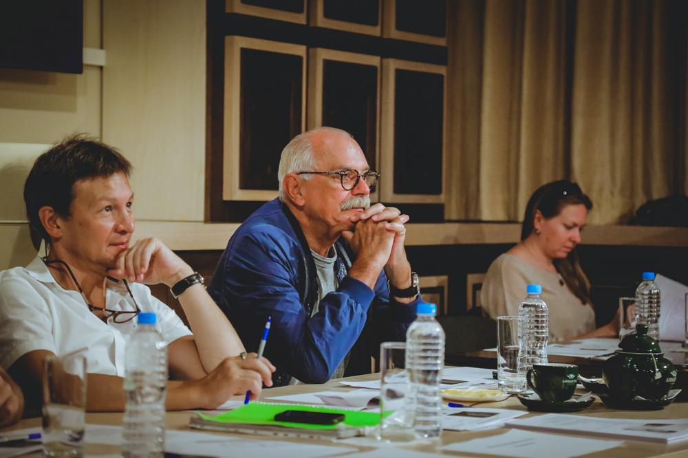 Никита Михалков на прослушивании абитуриентов