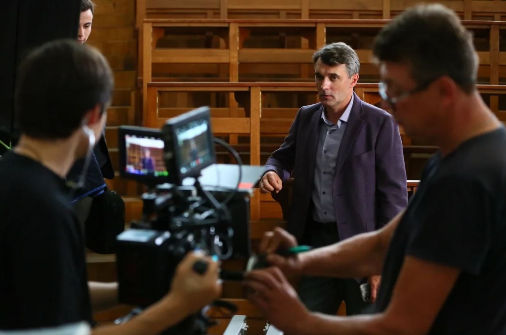 на съемках сериала Медиум