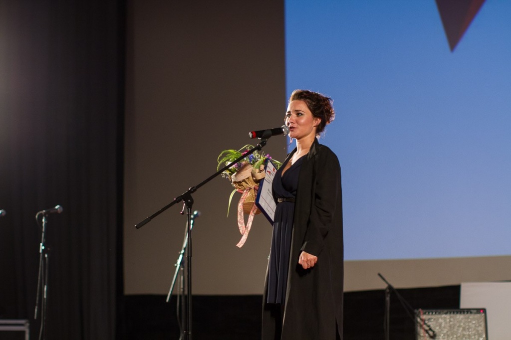 закрытие шестого фестиваля молодого европейского кино VOICES, продюсер Ольга Гранина (Приз зрительских симпатий)