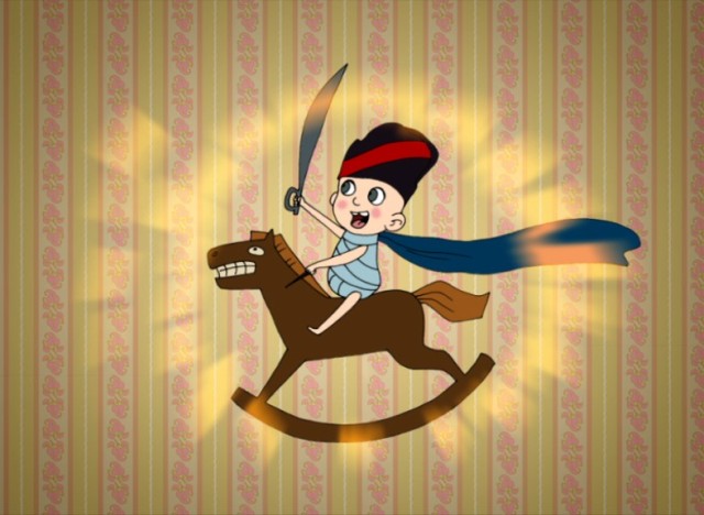 кадр из анимационного фильма "Мальчик-Чапайчик"