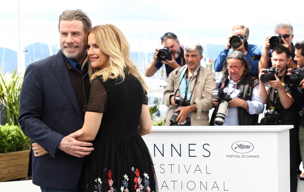 71-й Каннский международный кинофестиваль, актер Джон Траволта с супругой Келли Престон