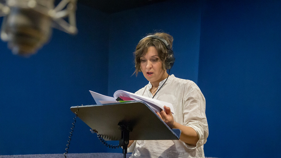 озвучание анимационного фильма Гурвинек и волшебный музей, актриса Олеся Железняк