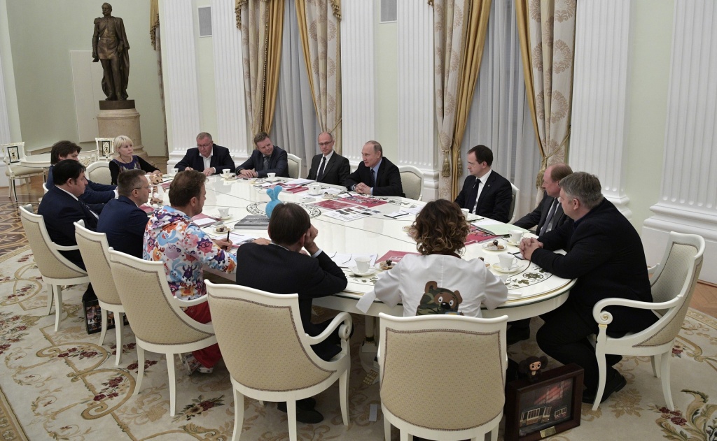 встреча президента России Владимира Путина с представителями крупнейших отечественных анимационных студий