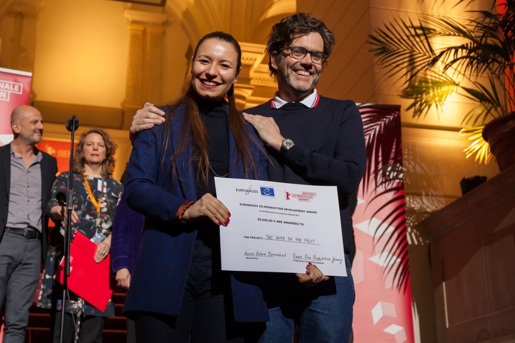 Европейский кинорынок 2017 (European Film Market), приз Eurimages Co-Production Development Award проекту The Wife of the Pilot, режиссер Анна Зора Берашед Европейский кинорынок 2017 (European Film Market), приз Eurimages Co-Production Development Award проекту The Wife of the Pilot, режиссер Анна Зора Берашед
