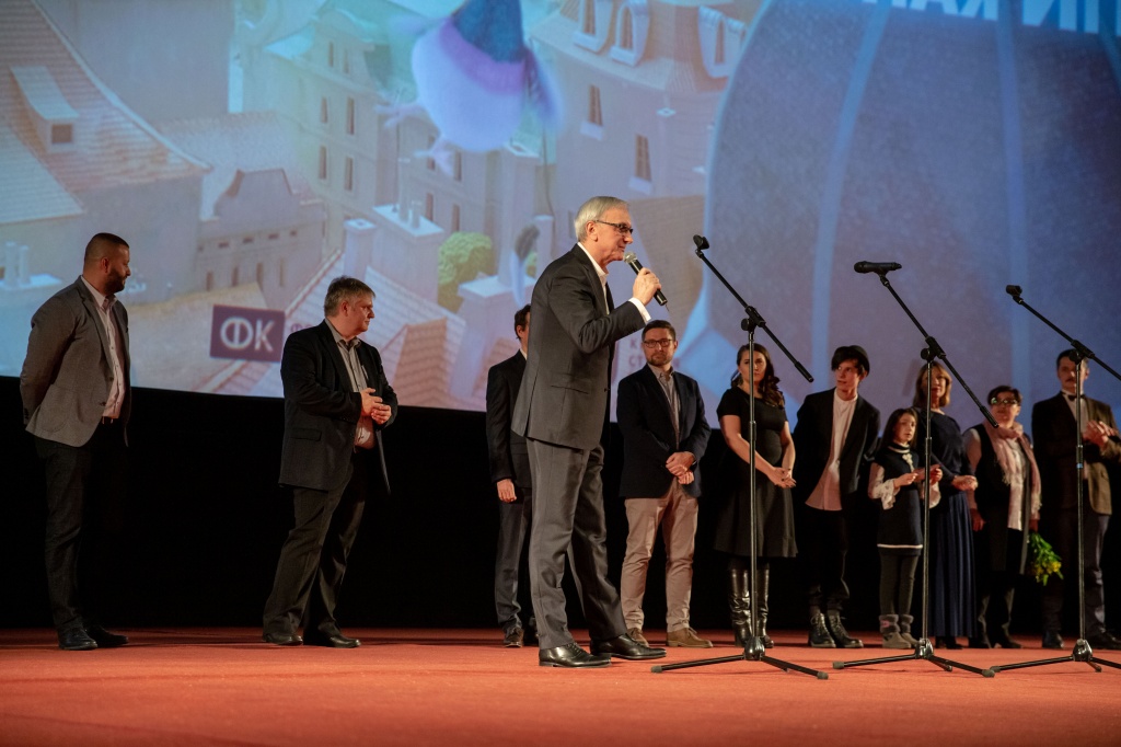 Премьера фильма «Гурвинек. Волшебная игра», выступление съемочной группы, продюсер Сергей Зернов