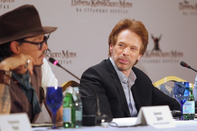 Пресс-конференция по фильму "Пираты Карибского моря: На странных берегах", актер Джонни Депп, продюсер Джерри Брукхаймер