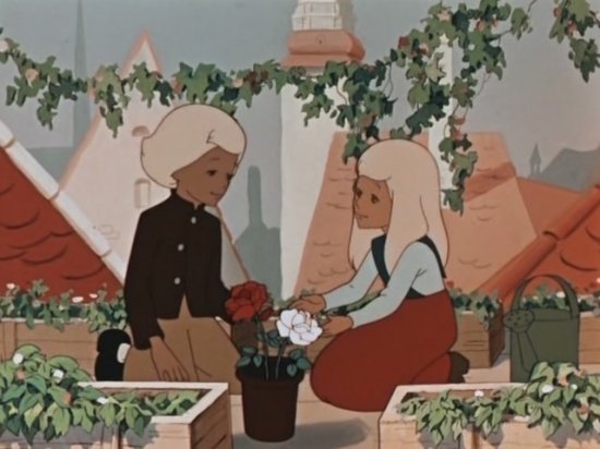кадр из анимационного фильма "Снежная Королева" (1957 г.)