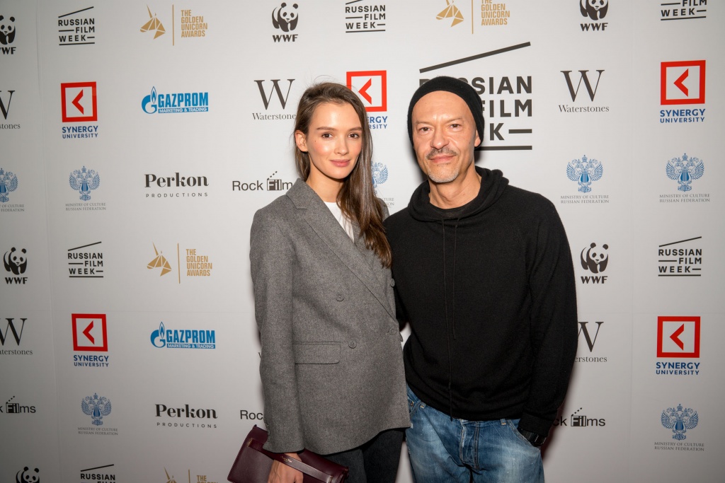 Неделя российского кино в Великобритании, церемония открытия, Паулина Андреева и Федор Бондарчук