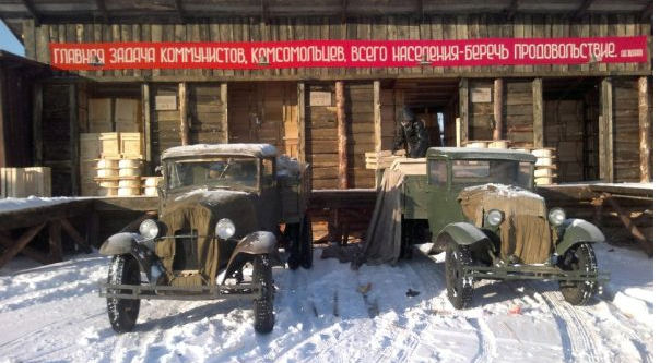 на съемках фильма "Ладога &ndash; дорога жизни"