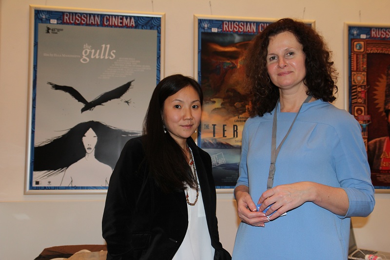 Европейский кинорынок, стенд Russian Cinema, режиссер Элла Манжеева, продюсер Елена Гликман