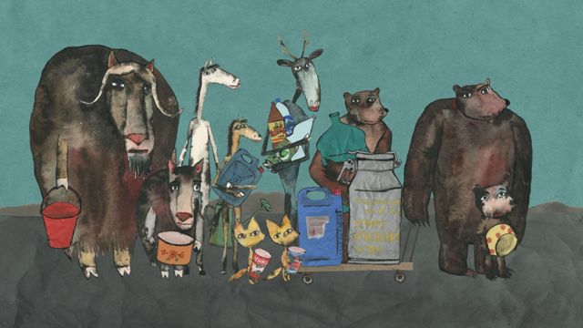 кадр из анимационного фильма "Куда идут животные"