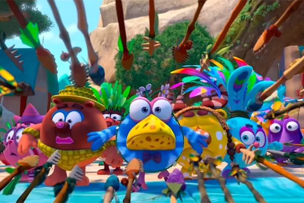 кадр из анимационного фильма Смешарики: Легенда о Золотом драконе