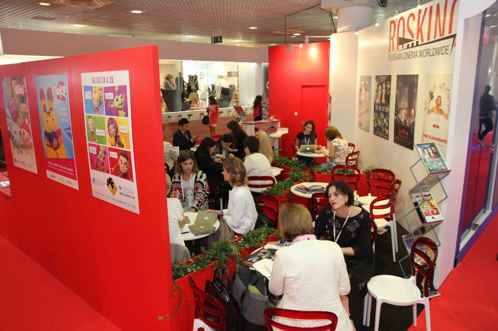 MIPTV 2016, объединенный стенд ROSKINO - RUSSIAN CINEMA WORLDWIDE
