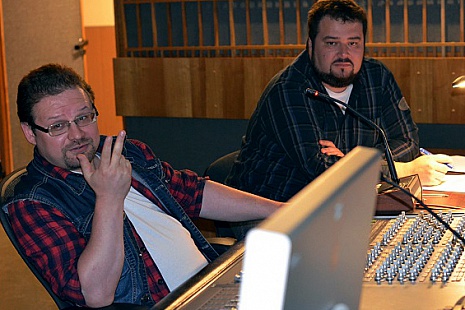 озвучание фильма "Гость", звукорежиссер Александр Феденев и режиссер Денис Родимин