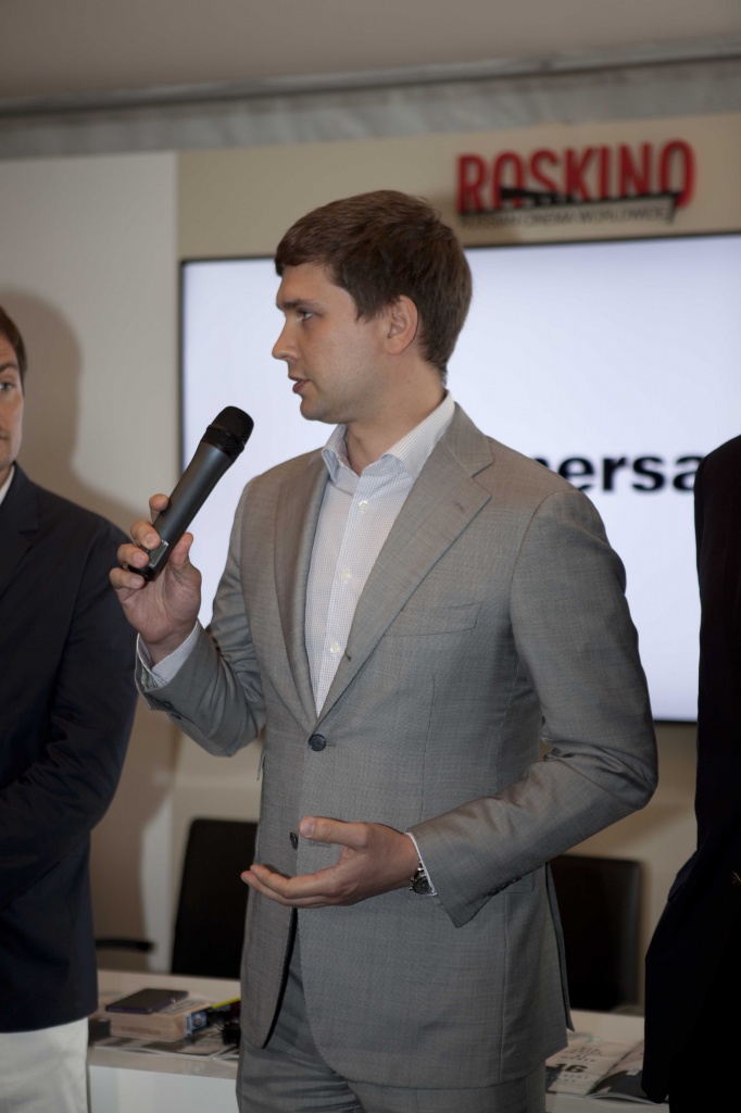 открытие Российского павильона в Каннах 2013, исполнительный директор Фонда кино Антон Малышев