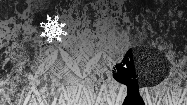 кадр из анимационного фильма "Снежинка"