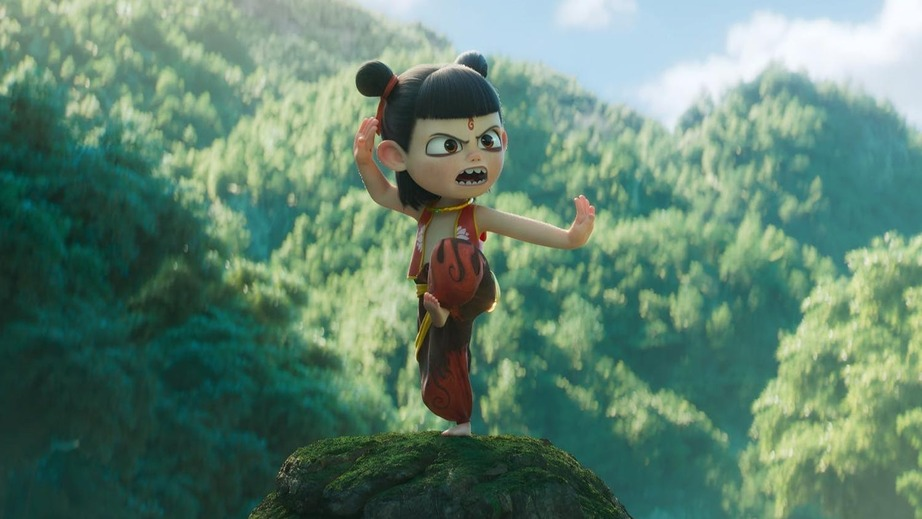 Кадр из фильма Нэчжа побеждает Царя драконов