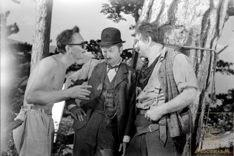 На съемках фильма "Деловые люди"