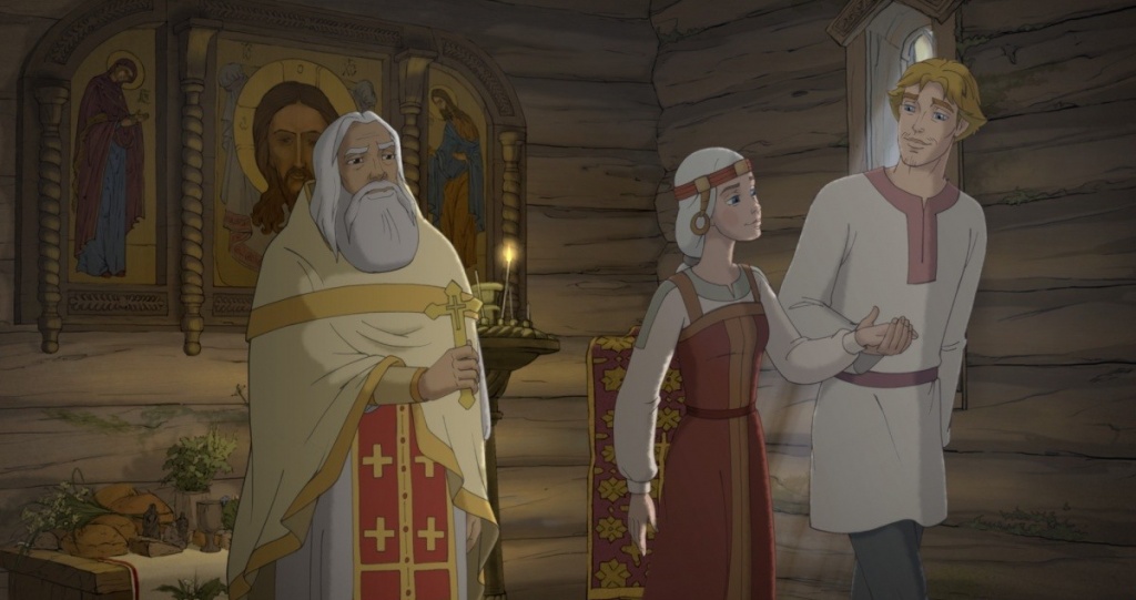 кадр из анимационного фильма Сказ о Петре и Февронии