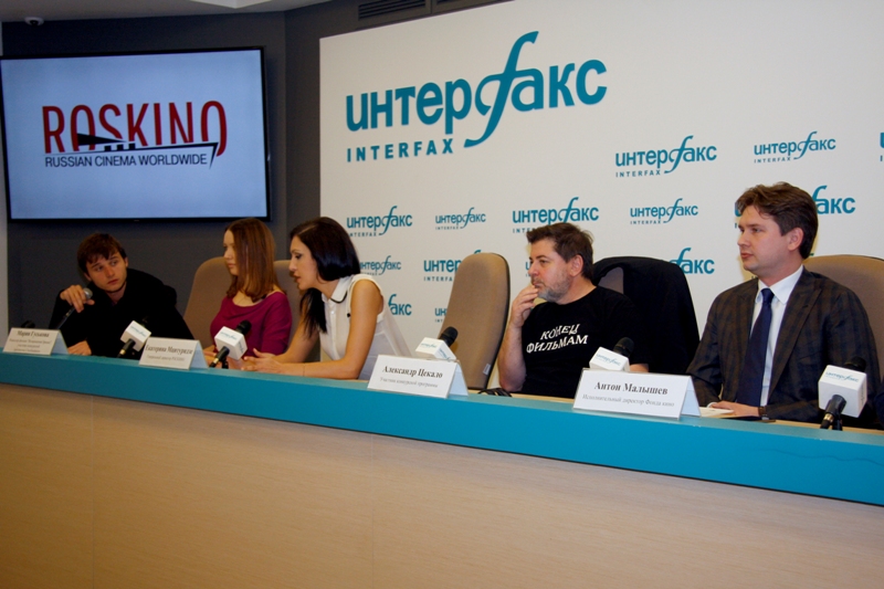 пресс-конференция официальной делегации российских кинематографистов на 68 Каннском кинофестивале, Максим Шавкин, Мария Гуськова, Екатерина Мцитуридзе, Александр Цекало, Антон Малышев