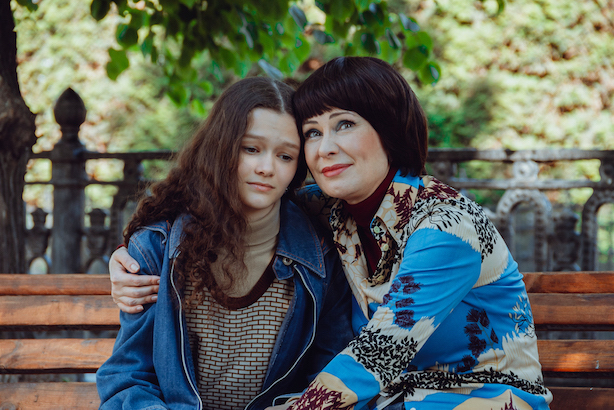 Нонна Гришаева на съемках фильма Про мою маму и про меня