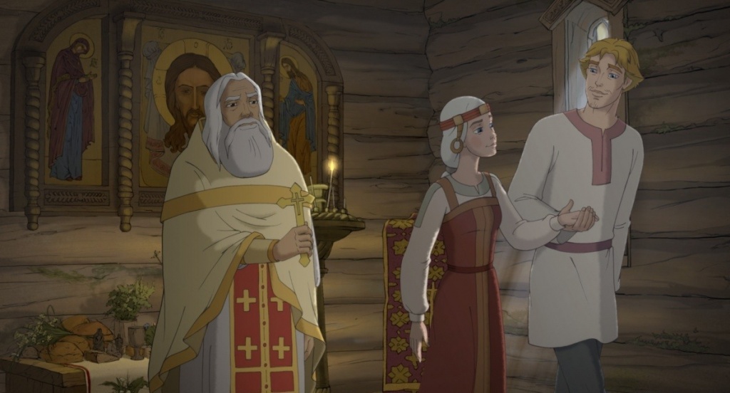 кадр из анимационного фильма Сказ о Петре и Февронии