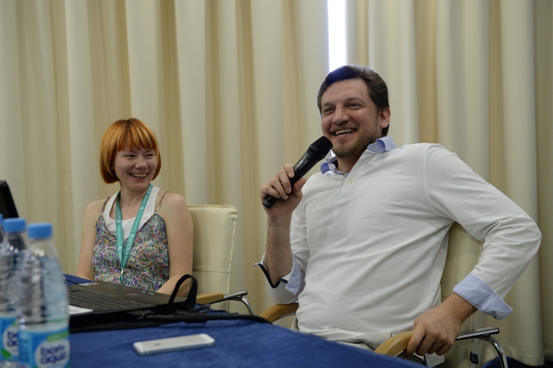 97 Кинорынок, деловая программа "Кинопрактика", день 1, руководитель компании "Оптима Кино" Елена Хажинская