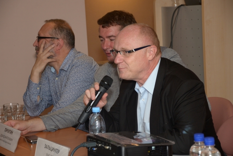 фестиваль российского кино "Окно в Европу 2013", презентация "Ленфильма", Александр Поздняков, Эдуард Пичугин и Ханс Георг Зальцингер