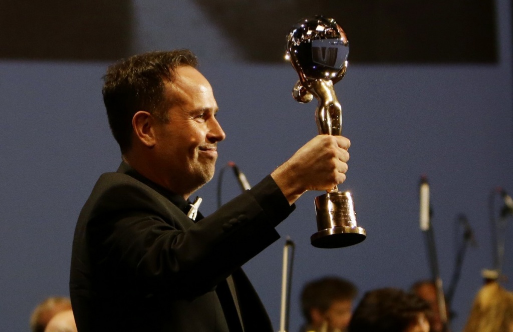 Вручение главного приза фестиваля «Хрустальный глобус» фильму «Маленький крестоносец», режиссер Вацлав Кадринка