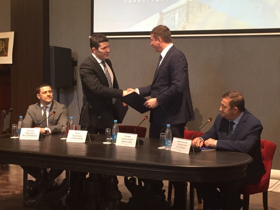 заключение соглашения о намерениях между Ленфильмом и Калининградской областью 