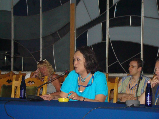 Заседание Гильдии киноведов и кинокритиков на 22 фестивале "Кинотавр"