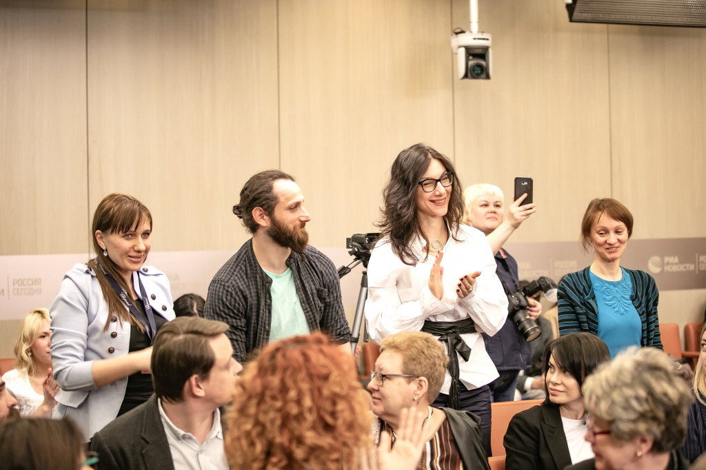 пресс-конференция делегации российских кинематографистов, принимающих участие в работе 72 Каннского международного кинофестиваля и кинорынка March&#233; du Film 