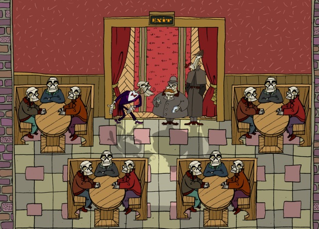 кадр из анимационного проекта "Там, за рекой Стикс"