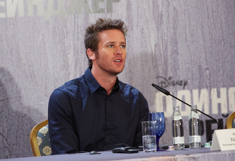 пресс-конференция фильма "Одинокий рейнджер", Арми Хаммер