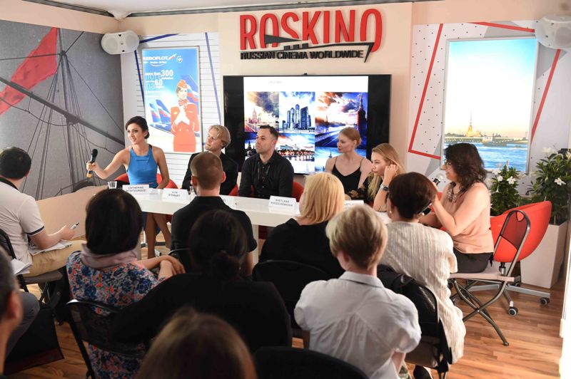 Российский павильон на 69-м Каннском кинофестивале, презентация проектов готовых для копродукции, Екатерина Мцитуридзе, Илья Стюарт, Михаил Идов, Светлана Ходченкова, Светлана Устинова