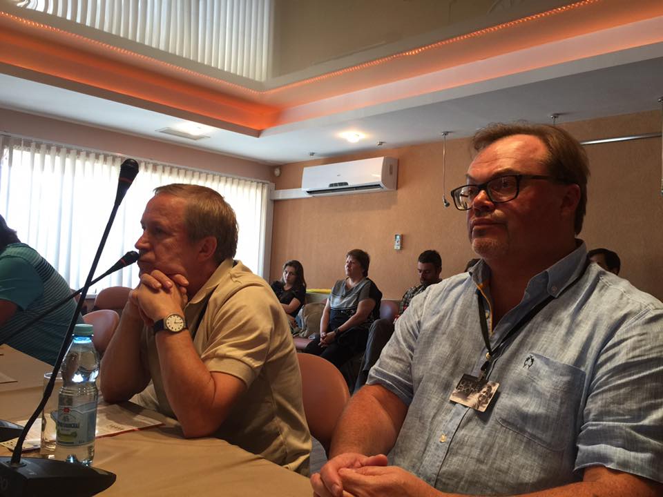 Деловая программа 23-го кинофестиваля "Окно в Европу", Юрий Обухов и Алексей Рязанцев Деловая программа 23-го кинофестиваля "Окно в Европу", Юрий Обухов и Алексей Рязанцев