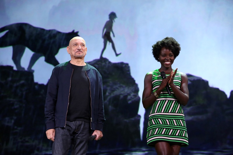 выставка D23, актеры Бен Кингсли и Лупина Нионго представляют фильм "Книга джунглей"