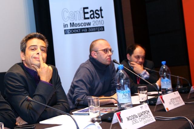 Круглый стол &laquo;Модели взаимоотношений национальных фондов поддержки кино и независимых продюсеров&raquo;, Жоэль Шапрон, Артем Иванов, Евгений Гиндилис