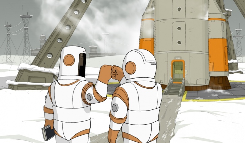 кадр из анимационного фильма "Мы не можем жить без космоса"