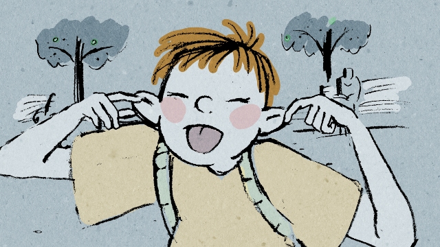 кадр из анимационного фильма "Тише, Бабушка спит"